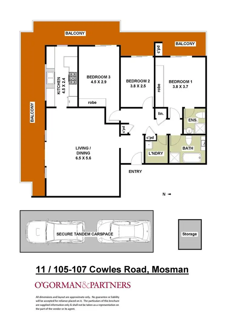 Floorplan of Homely apartment listing, 11/105 Cowles Road, Mosman NSW 2088