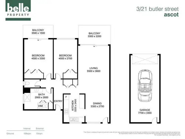 Floorplan of Homely unit listing, Unit 3/21 Butler Street, Ascot QLD 4007