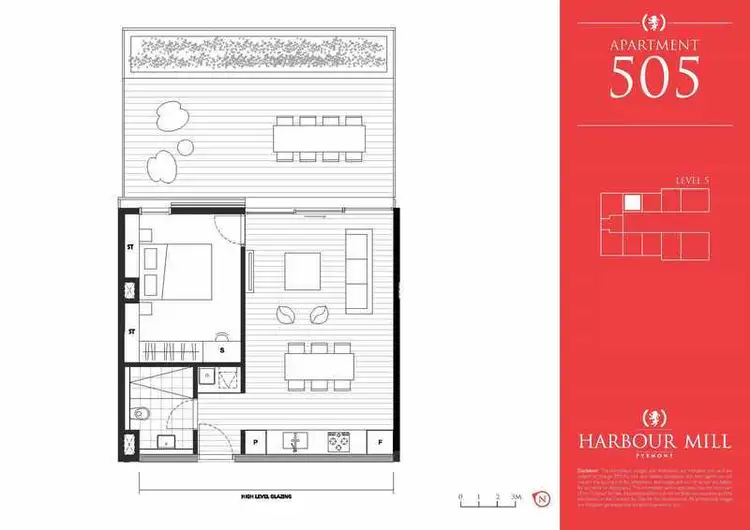 Floorplan of Homely apartment listing, 505/280 Jones Street, Pyrmont NSW 2009