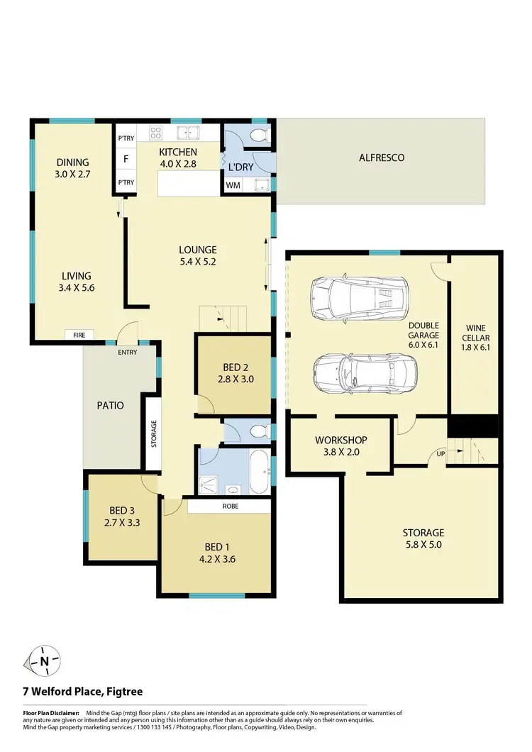 Floorplan of Homely house listing, 7 Welford Place, Figtree NSW 2525