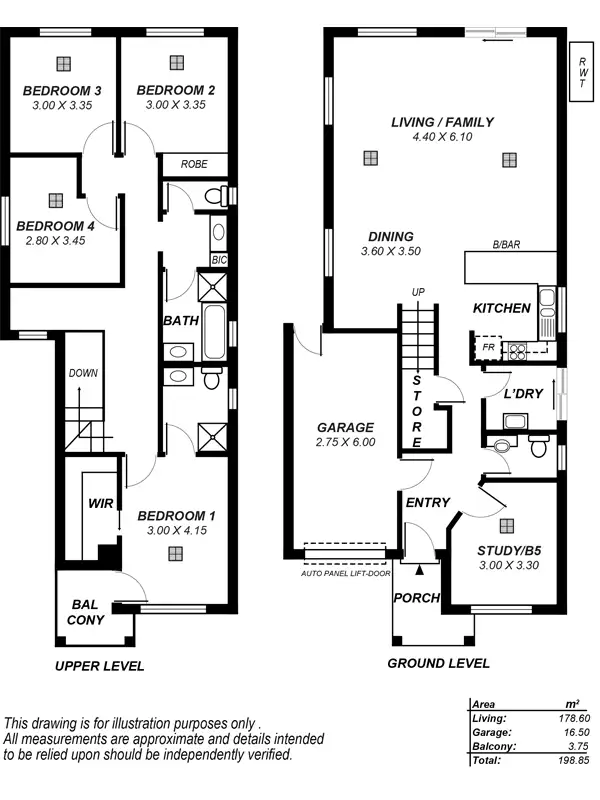 Floorplan of Homely townhouse listing, 1A Hendry Court, Gilles Plains SA 5086
