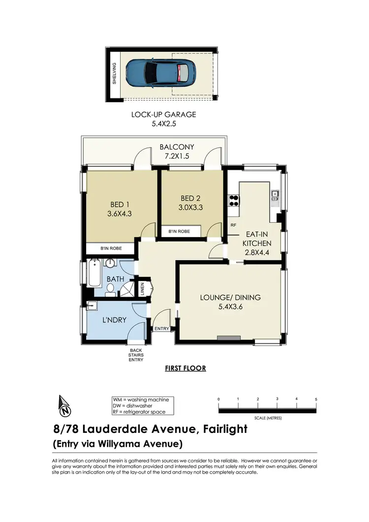 Floorplan of Homely apartment listing, 8/78 Lauderdale Avenue, Fairlight NSW 2094