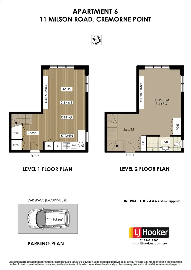 Floorplan of Homely unit listing, 6/11 Milson Road, Cremorne Point NSW 2090