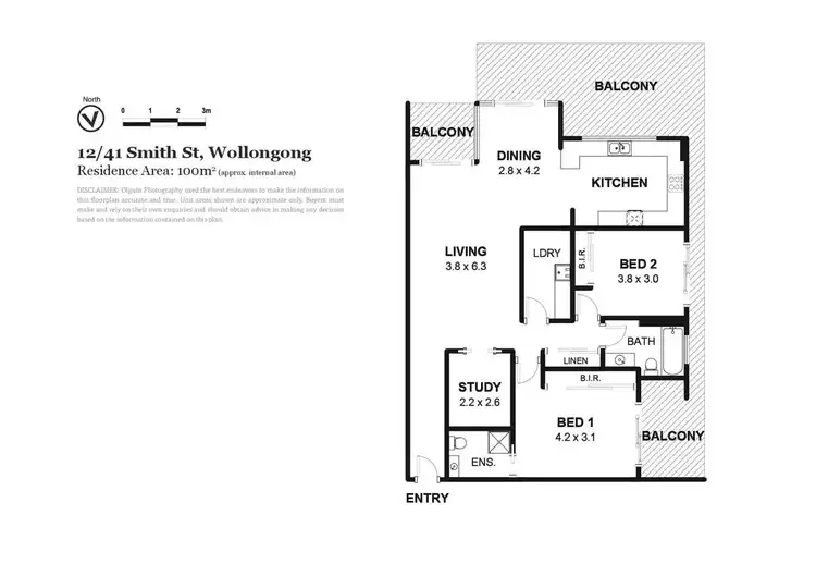Floorplan of Homely apartment listing, 12/41 Smith Street, Wollongong NSW 2500