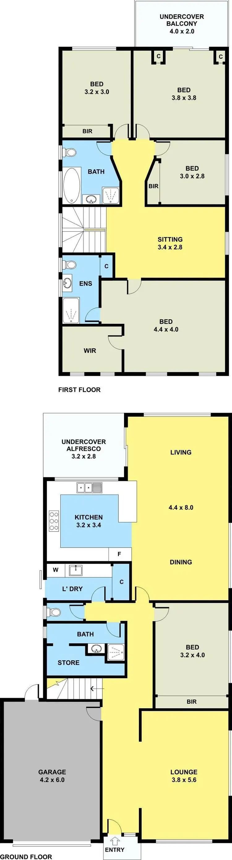 Floorplan of Homely house listing, 13 Acacia Street, Glenroy VIC 3046