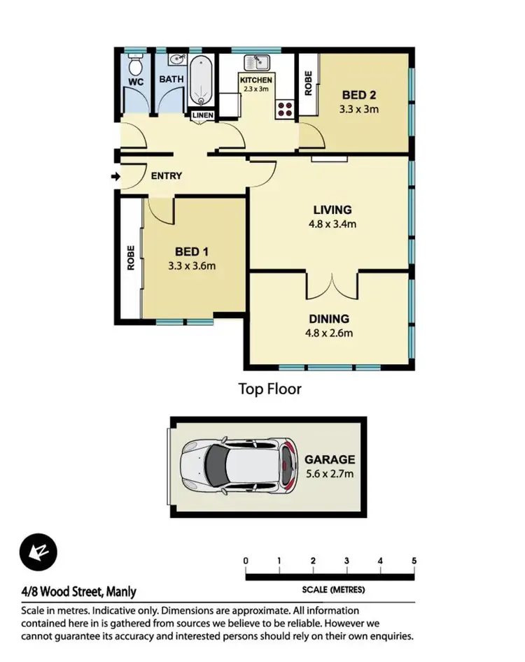 Floorplan of Homely apartment listing, 4/8 Wood Street, Manly NSW 2095