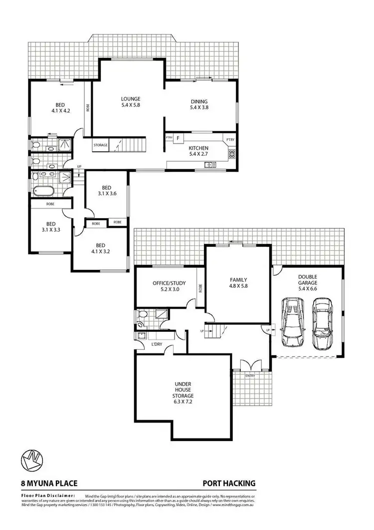 Floorplan of Homely house listing, 8 Myuna Place, Lilli Pilli NSW 2229