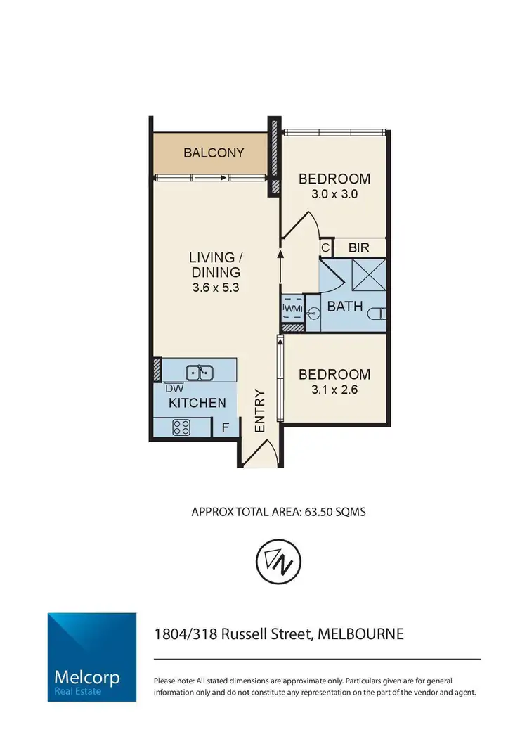 Floorplan of Homely apartment listing, 1804/318 Russell Street, Melbourne VIC 3000