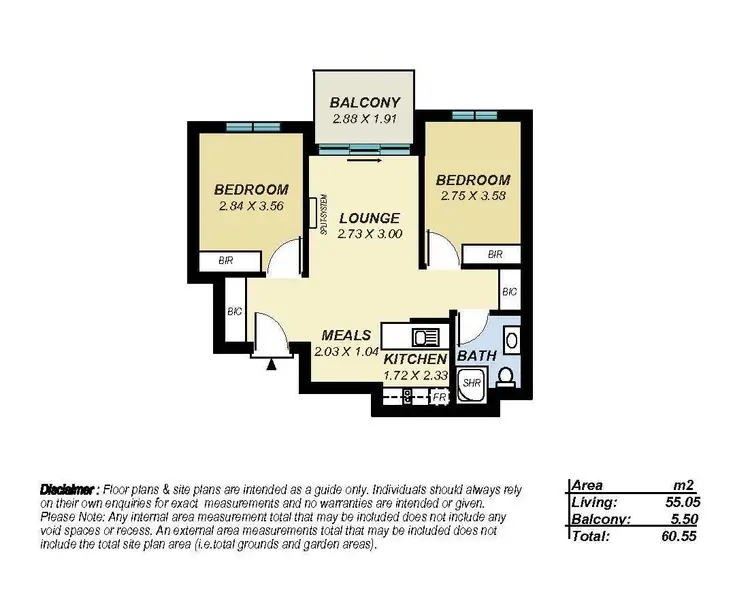 Floorplan of Homely apartment listing, 1101/15 Synagogue Place, Adelaide SA 5000