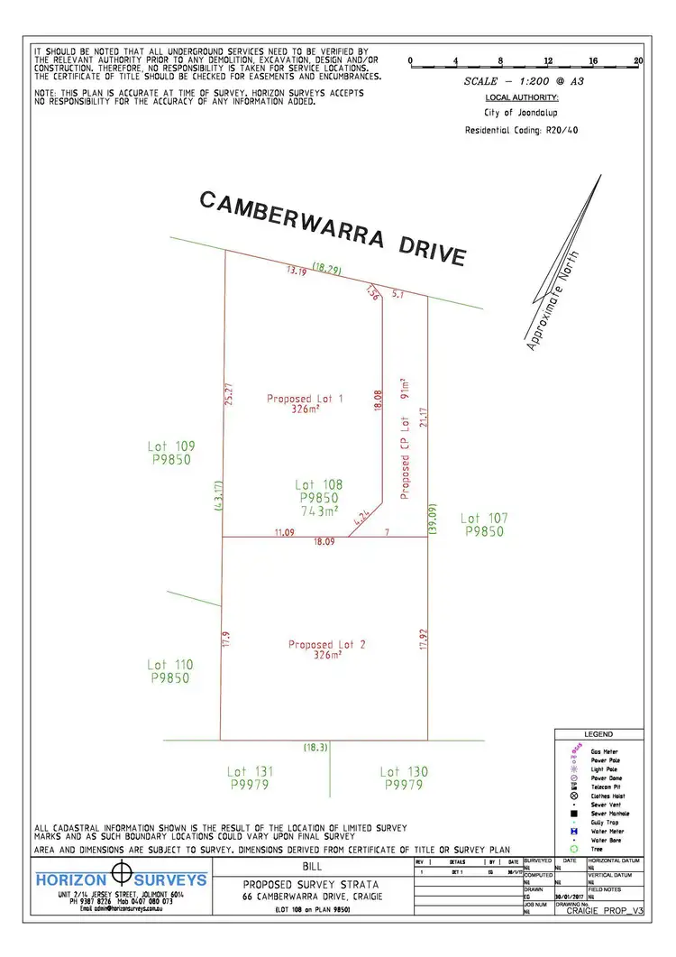 Floorplan of Homely land listing, 66 Camberwarra Drive, Craigie WA 6025