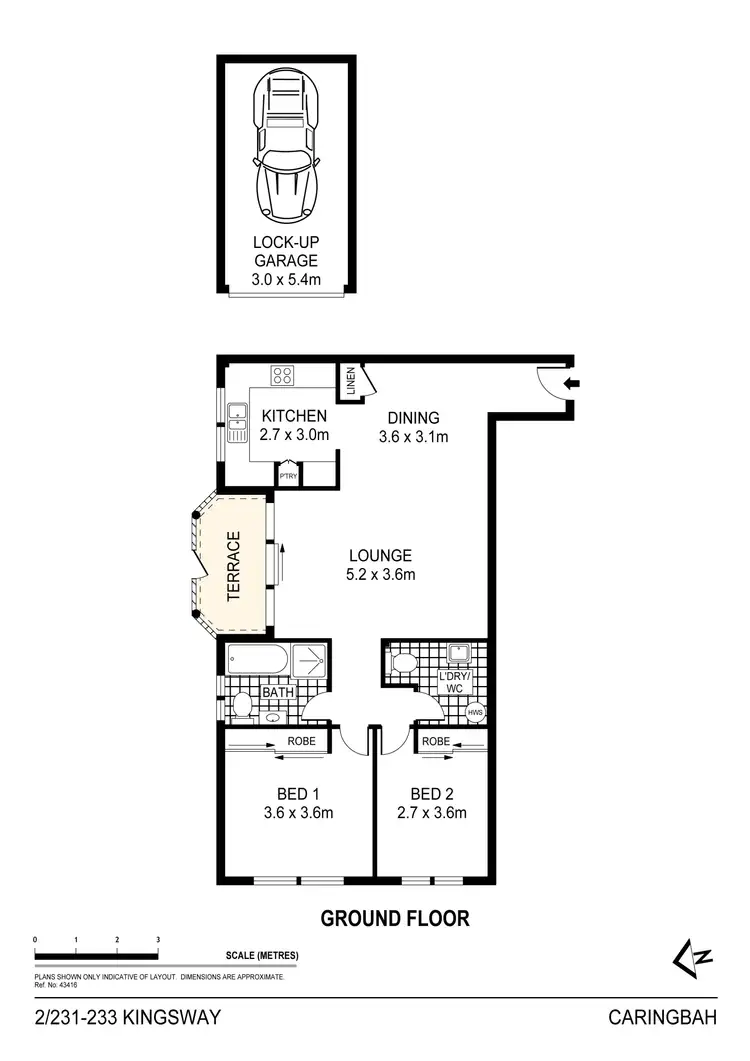 Floorplan of Homely apartment listing, 2/231-233 Kingsway, Caringbah NSW 2229