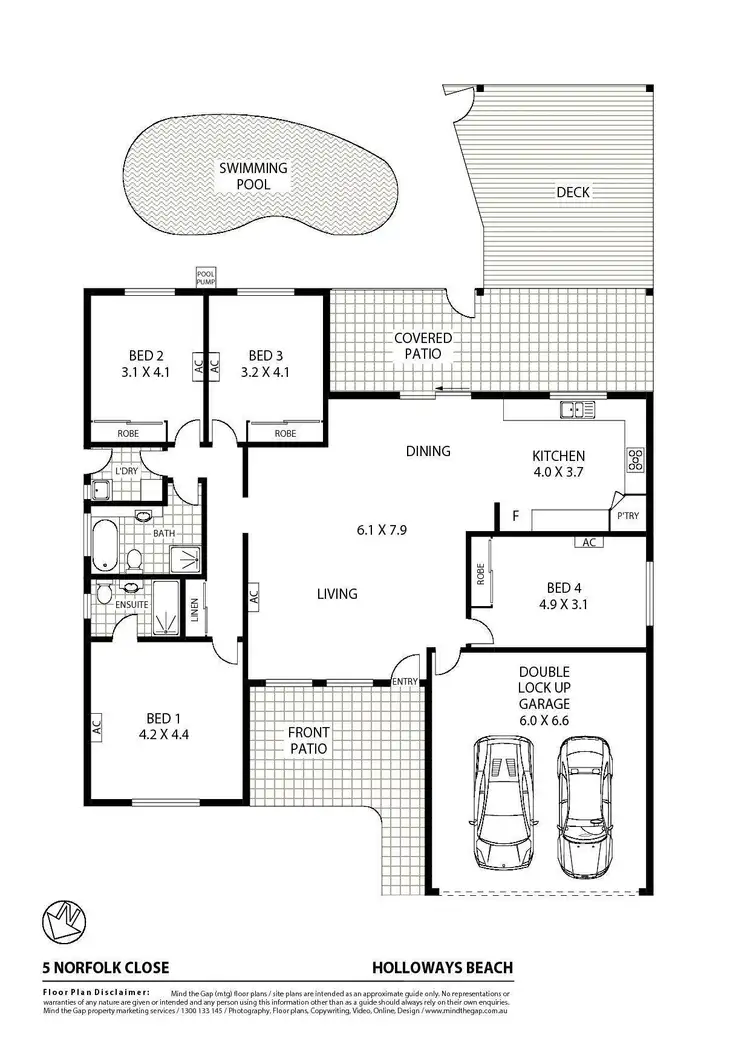Floorplan of Homely house listing, 5 Norfolk Close, Holloways Beach QLD 4878