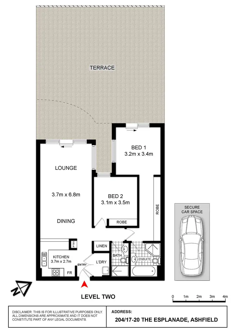 Floorplan of Homely unit listing, 204/17-20 The Esplanade, Ashfield NSW 2131