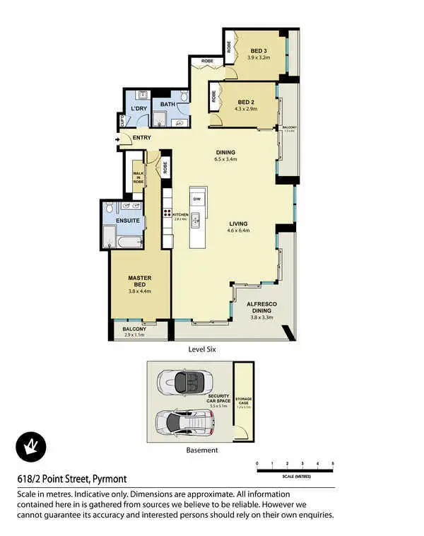 Floorplan of Homely apartment listing, 618/2 Point Street, Pyrmont NSW 2009