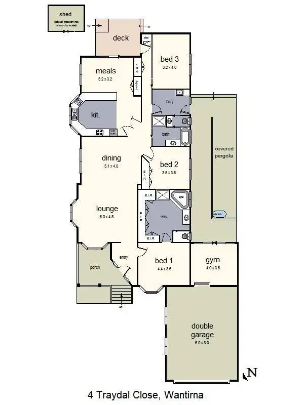 Floorplan of Homely house listing, 4 Traydal Close, Wantirna VIC 3152