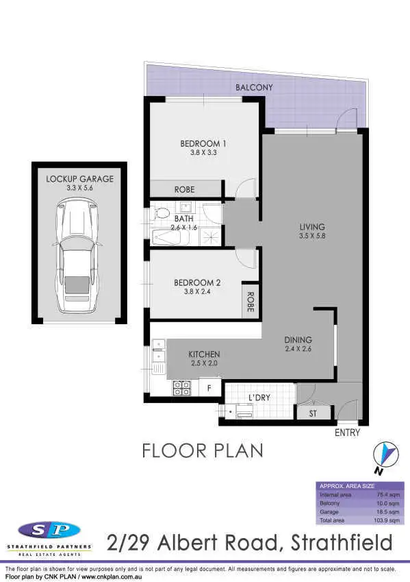 Floorplan of Homely apartment listing, 2/29 Albert Road, Strathfield NSW 2135