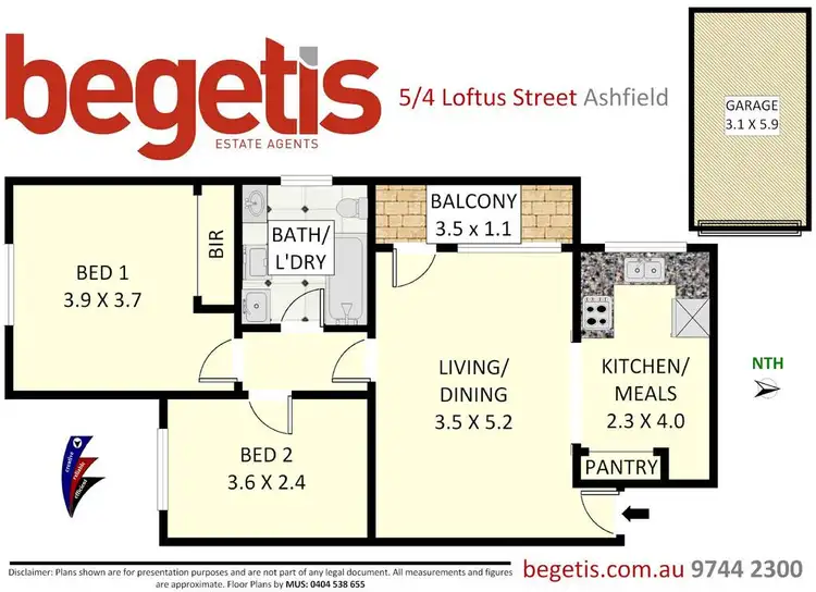 Floorplan of Homely apartment listing, 5/4 Loftus Street, Ashfield NSW 2131
