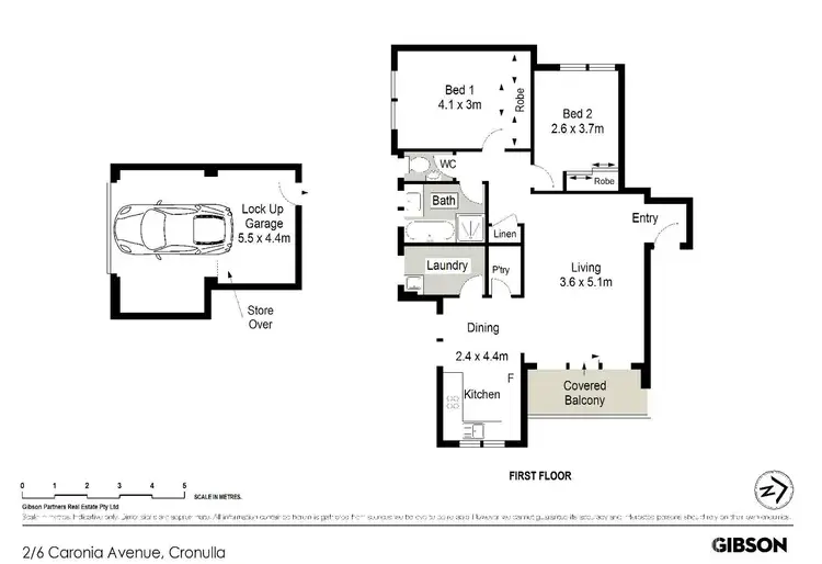 Floorplan of Homely unit listing, 2/6 Caronia Avenue, Cronulla NSW 2230