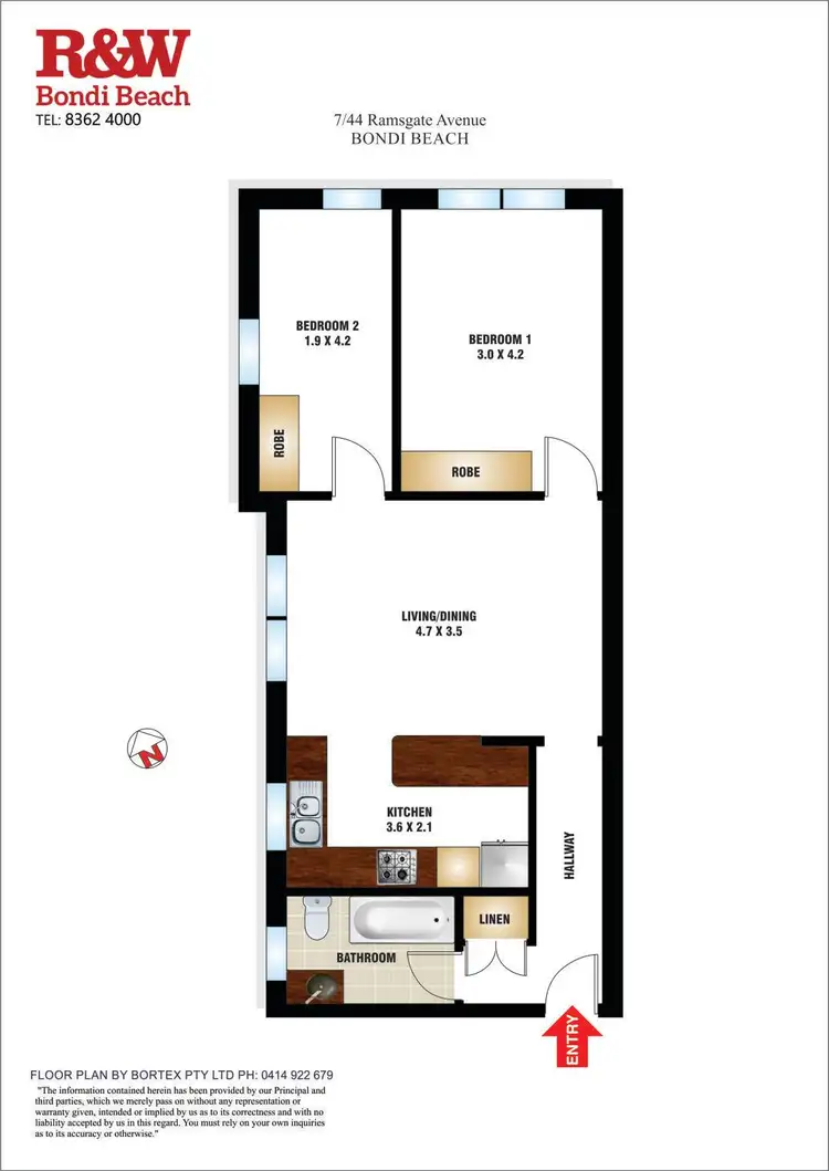 Floorplan of Homely apartment listing, 7/44 Ramsgate Avenue, Bondi Beach NSW 2026