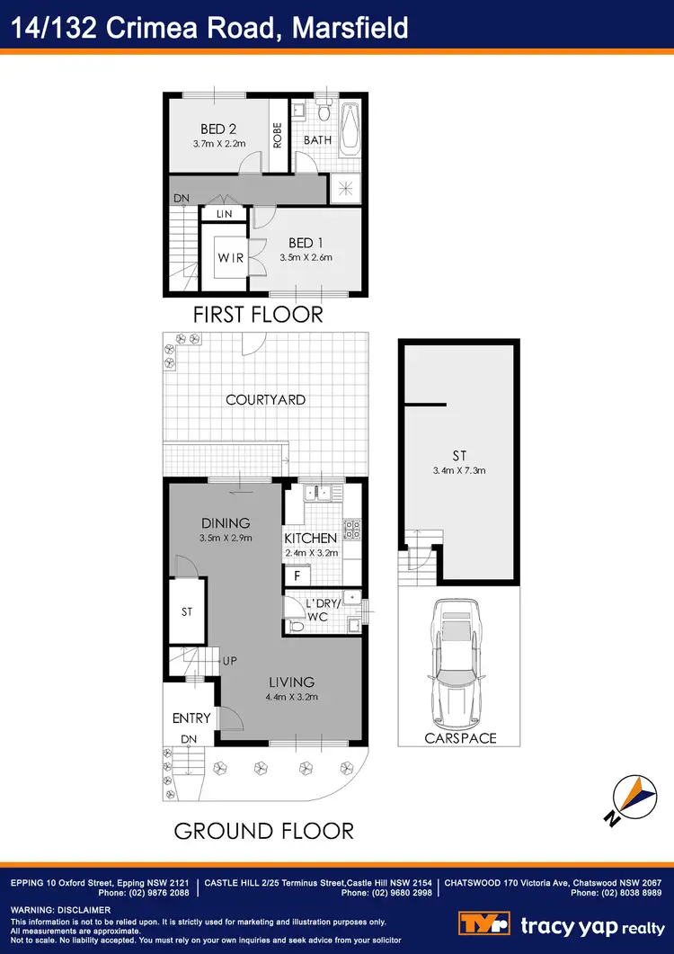 Floorplan of Homely townhouse listing, 14/132 Crimea Road, Marsfield NSW 2122