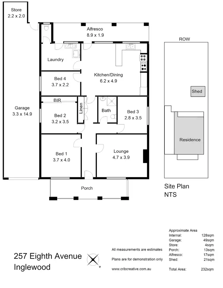 Floorplan of Homely house listing, 257 Eighth Avenue, Inglewood WA 6052