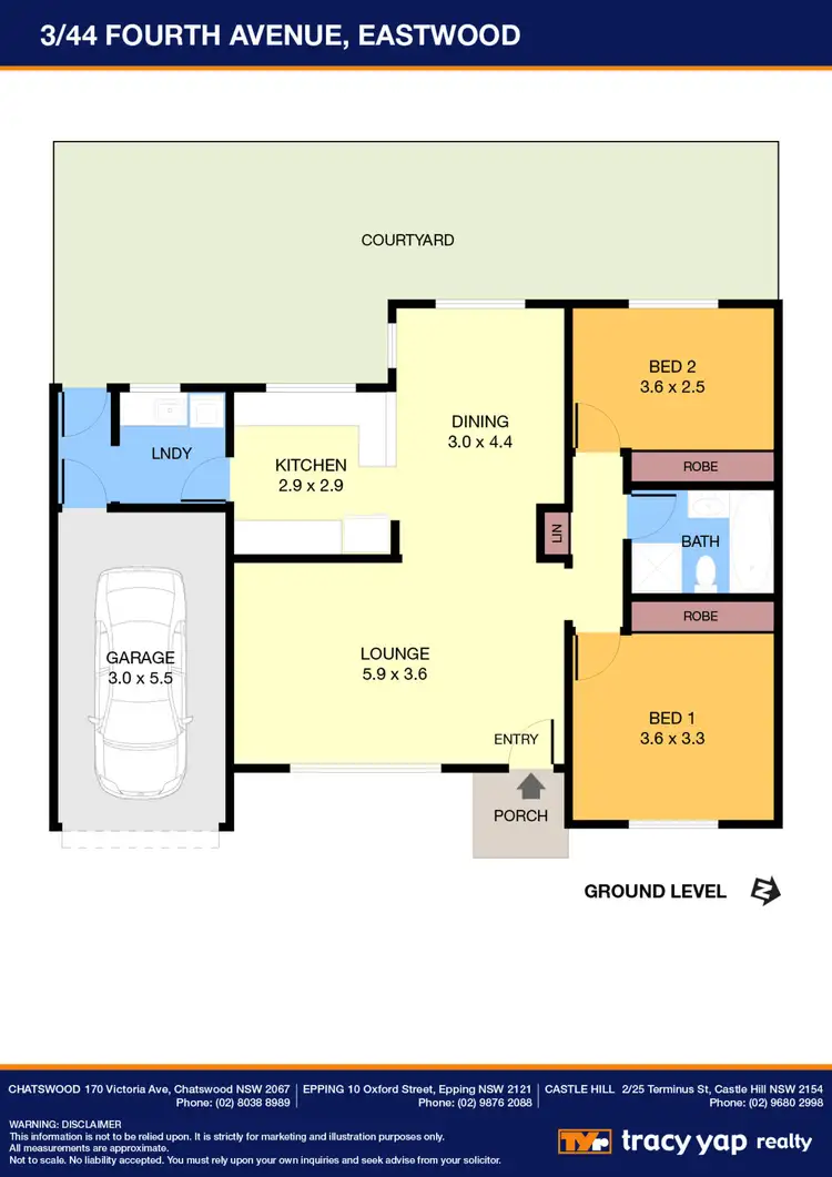 Floorplan of Homely villa listing, 3/44 Fourth Avenue, Eastwood NSW 2122