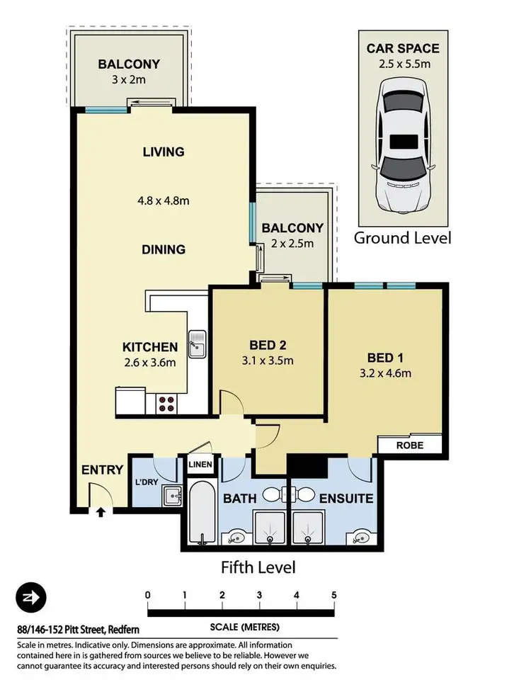 Floorplan of Homely apartment listing, 88/146 Pitt Street, Redfern NSW 2016