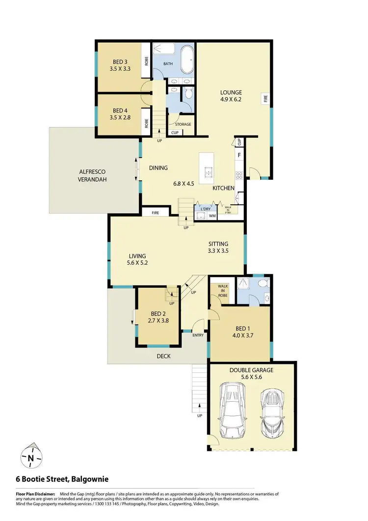 Floorplan of Homely house listing, 6 Bootie Street, Balgownie NSW 2519