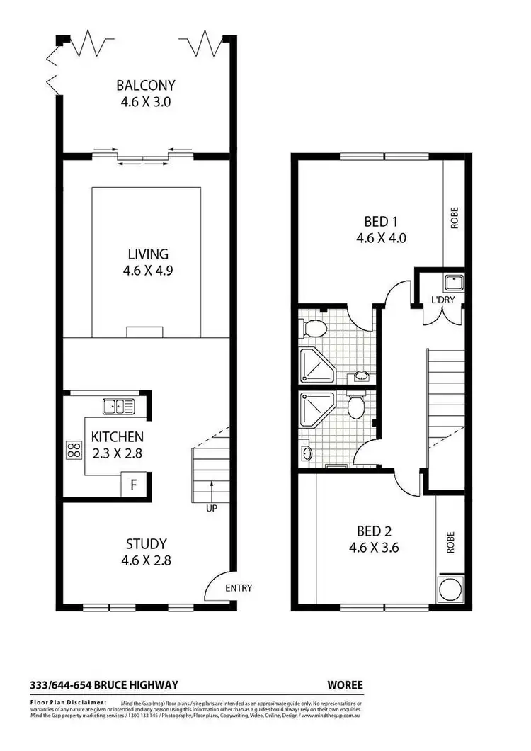 Floorplan of Homely unit listing, 333/644 Bruce Highway, Woree QLD 4868