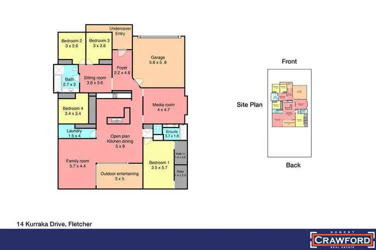 Floorplan of Homely house listing, 14 Kurraka Drive, Fletcher NSW 2287