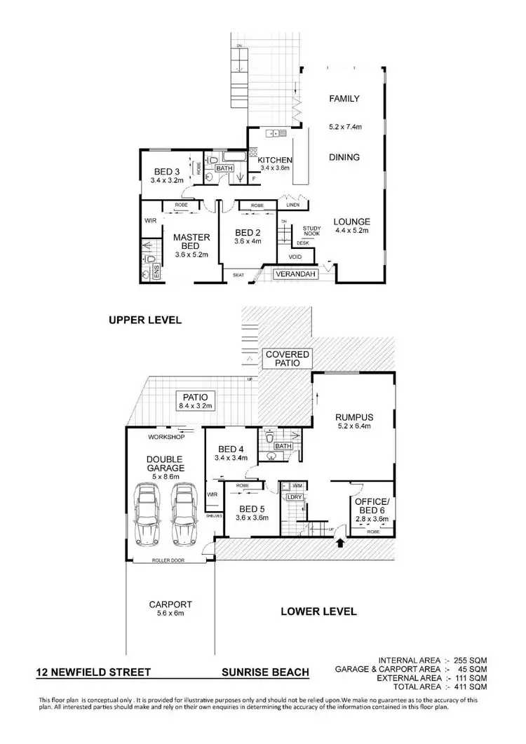 Floorplan of Homely house listing, 12 Newfield Street, Sunrise Beach QLD 4567