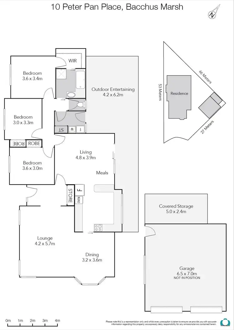 Floorplan of Homely house listing, 10 Peter Pan Place, Bacchus Marsh VIC 3340