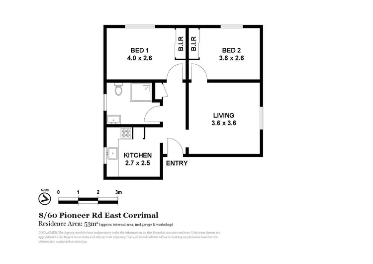 Floorplan of Homely unit listing, 8/60 Pioneer Road, East Corrimal NSW 2518