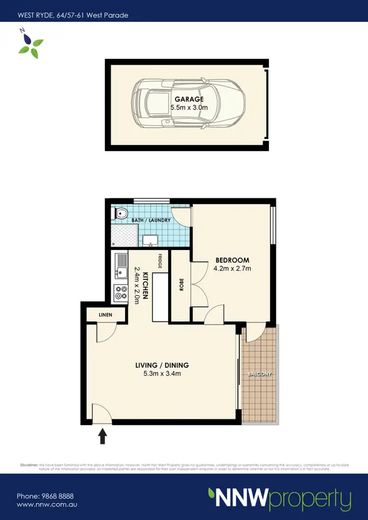 Floorplan of Homely unit listing, 64/61 West Parade, West Ryde NSW 2114