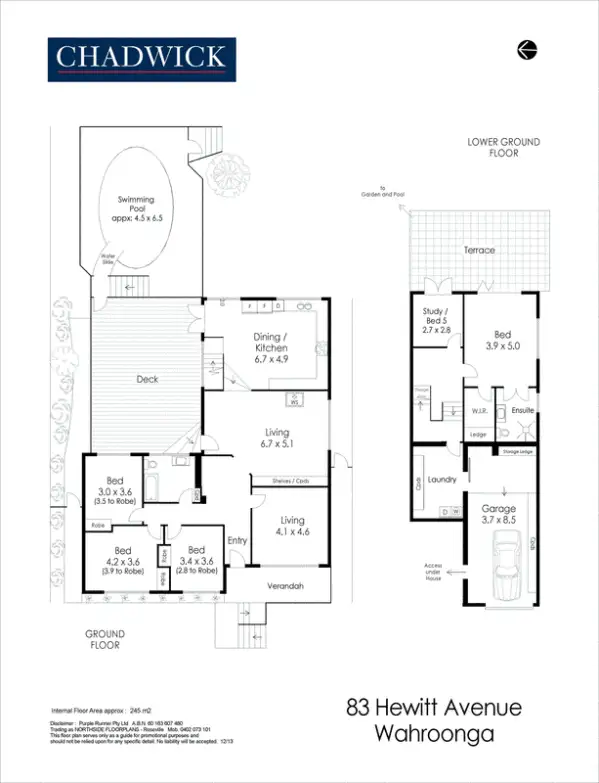 Floorplan of Homely house listing, 83 Hewitt Avenue, Wahroonga NSW 2076