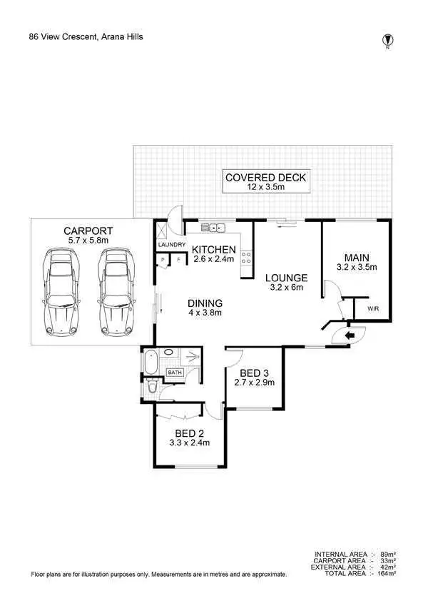 Floorplan of Homely house listing, 86 View Crescent, Arana Hills QLD 4054