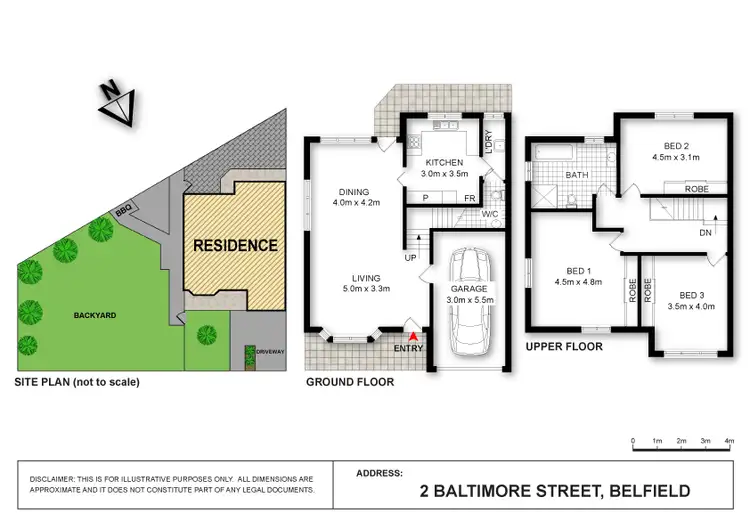Floorplan of Homely semi-detached listing, 2 Baltimore Street, Belfield NSW 2191