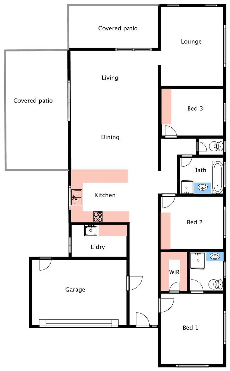 Floorplan of Homely house listing, 3 Castleton Street, Wodonga VIC 3690