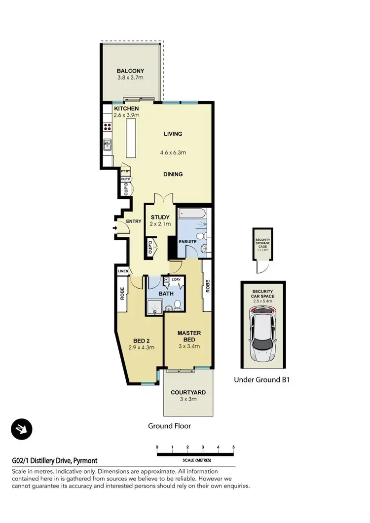 Floorplan of Homely apartment listing, G02/1 Distillery Drive, Pyrmont NSW 2009