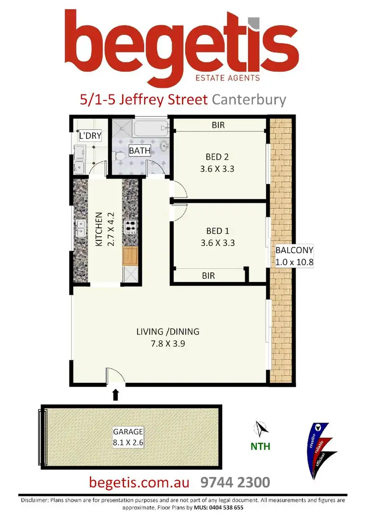 Floorplan of Homely apartment listing, 5/1-5 Jeffrey Street, Canterbury NSW 2193