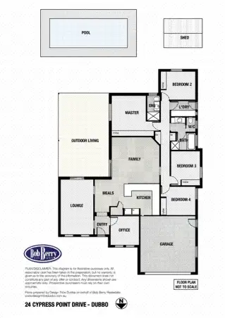 Floorplan of Homely house listing, 24 Cypress Point Drive, Dubbo NSW 2830