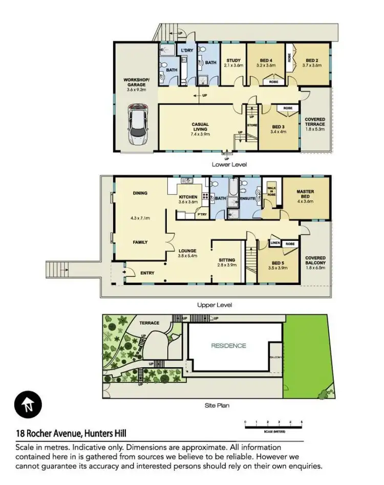 Floorplan of Homely house listing, 18 Rocher Avenue, Hunters Hill NSW 2110