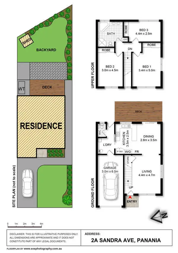 Floorplan of Homely semi-detached listing, 2A Sandra Avenue, Panania NSW 2213