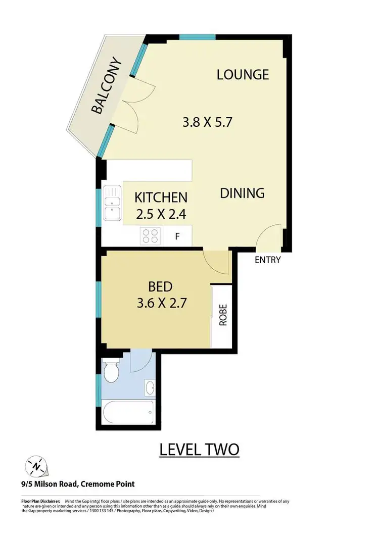 Floorplan of Homely apartment listing, Unit 9/5 Milson Road, Cremorne Point NSW 2090