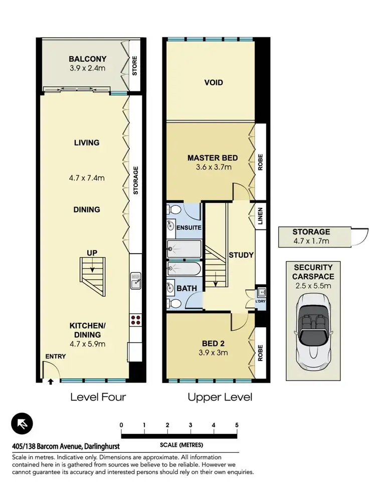 Floorplan of Homely apartment listing, 405/138 Barcom Avenue, Darlinghurst NSW 2010