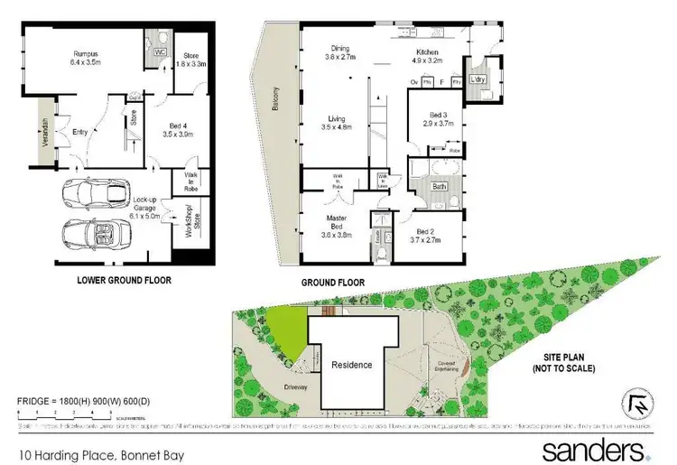 Floorplan of Homely house listing, 10 Harding Place, Bonnet Bay NSW 2226