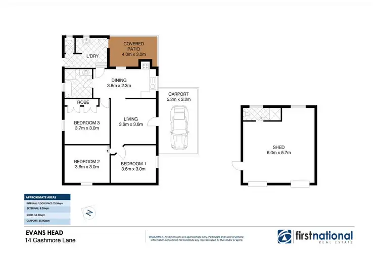 Floorplan of Homely house listing, 14 Cashmore Lane, Evans Head NSW 2473