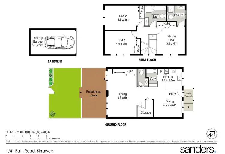 Floorplan of Homely townhouse listing, 1/41 Bath Road, Kirrawee NSW 2232