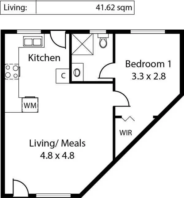 Floorplan of Homely unit listing, 4/51 Diagonal Road, Glenelg East SA 5045