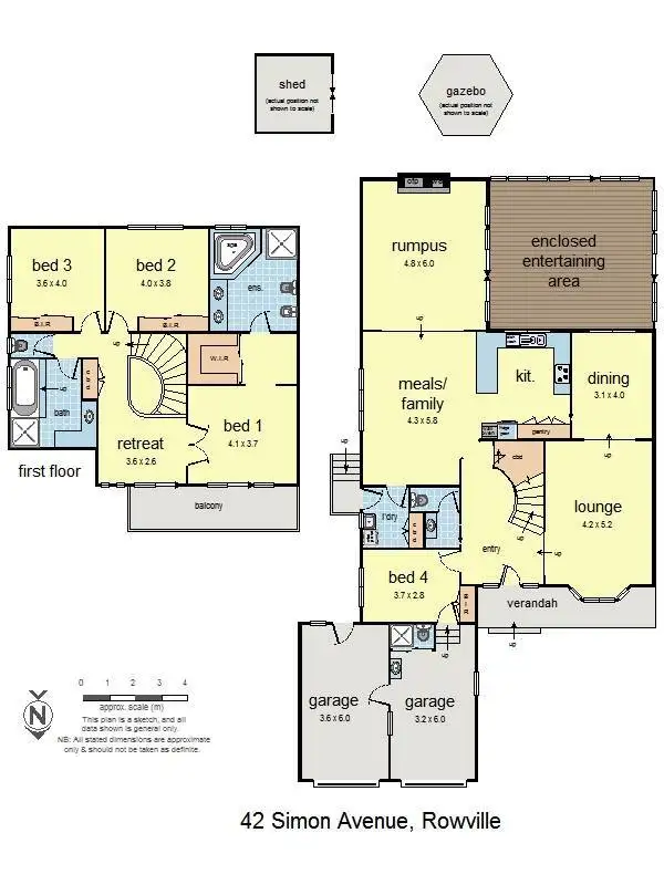 Floorplan of Homely house listing, 42 Simon Avenue, Rowville VIC 3178